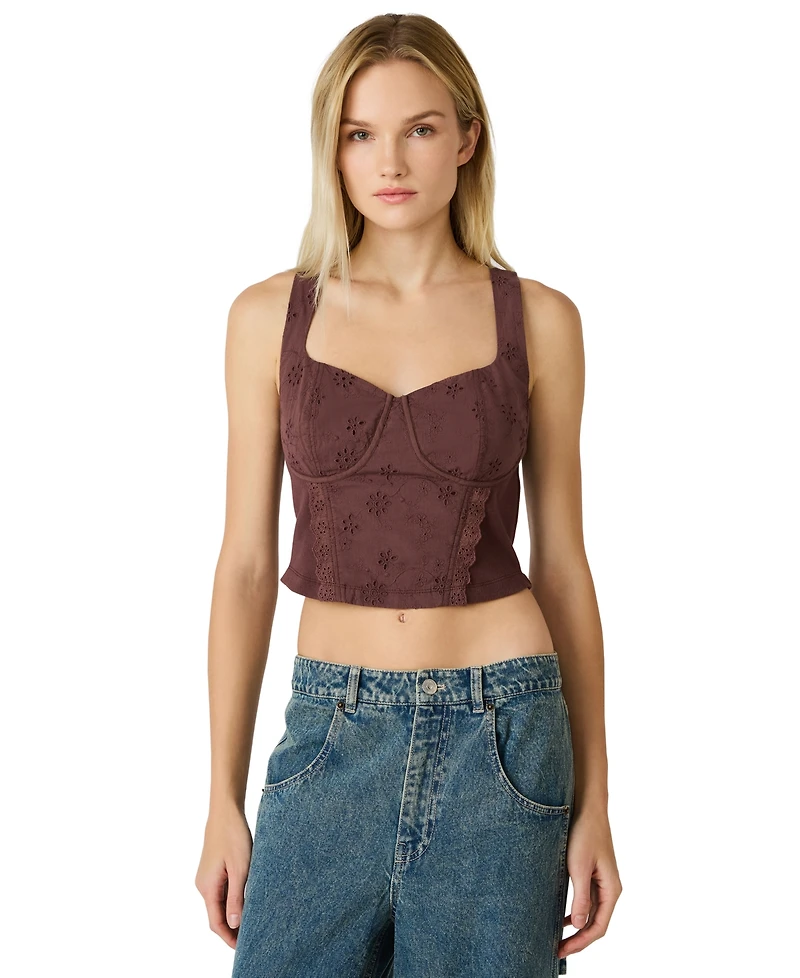 Steve Madden Women's Dixie Sweetheart Neck Top