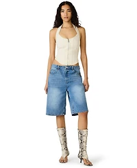 Steve Madden Women's Natasha Corset Halter Neck Top