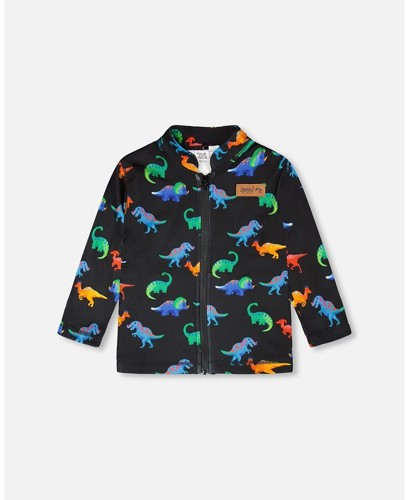 Deux par Big Boys 3-in-1 Two-Piece Mid-Season Outerwear Set Dinosaur Print