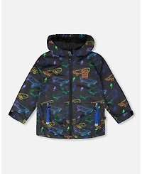 Deux par Little Boys Mid-Season Jacket Printed Skateboards