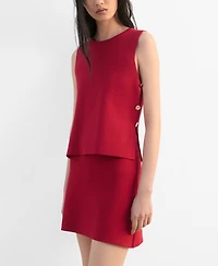 Mango Women's Side Buttons Knitted Top