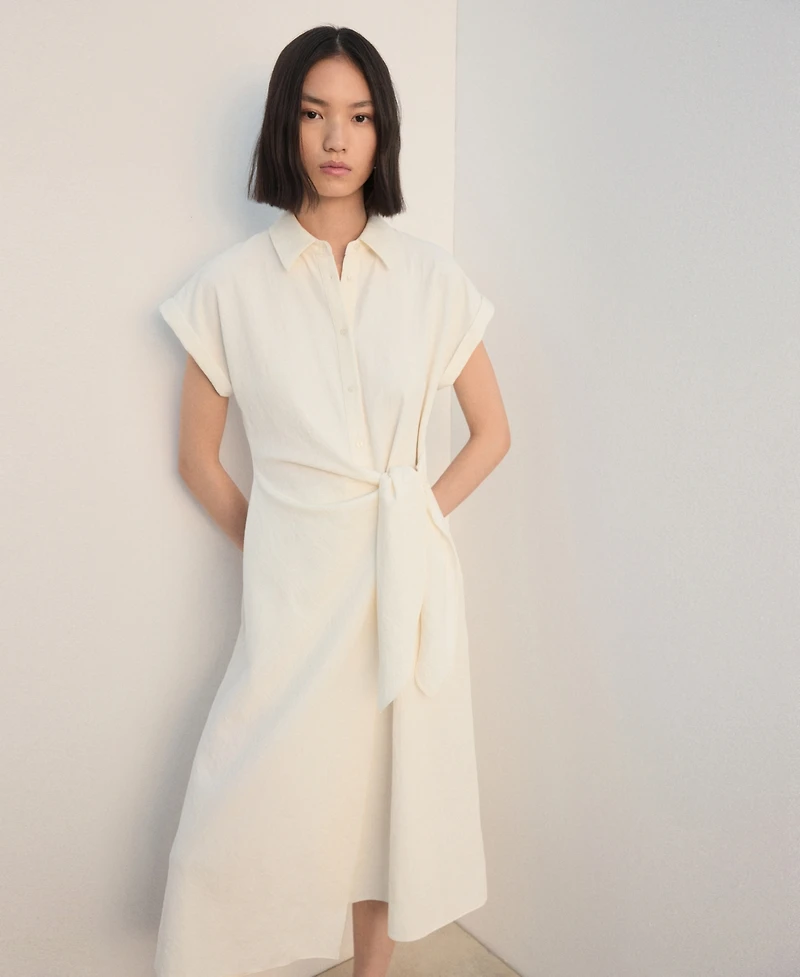 Mango Women's Knot Detail Midi Dress