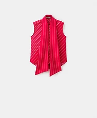 Mango Women's Scarf Striped Blouse
