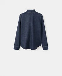 Mango Women's Tie Detail Denim Shirt