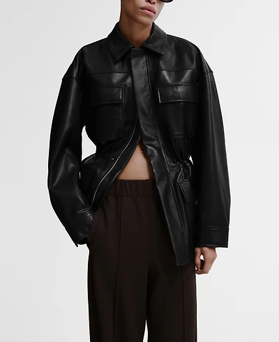 Mango Women's Contrast Stripe Straight Pants