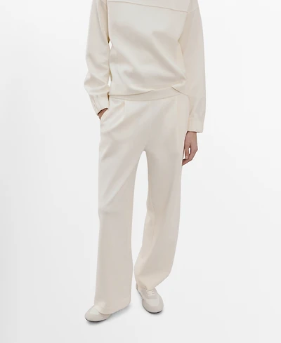 Mango Women's Straight-Fit Cotton Pants