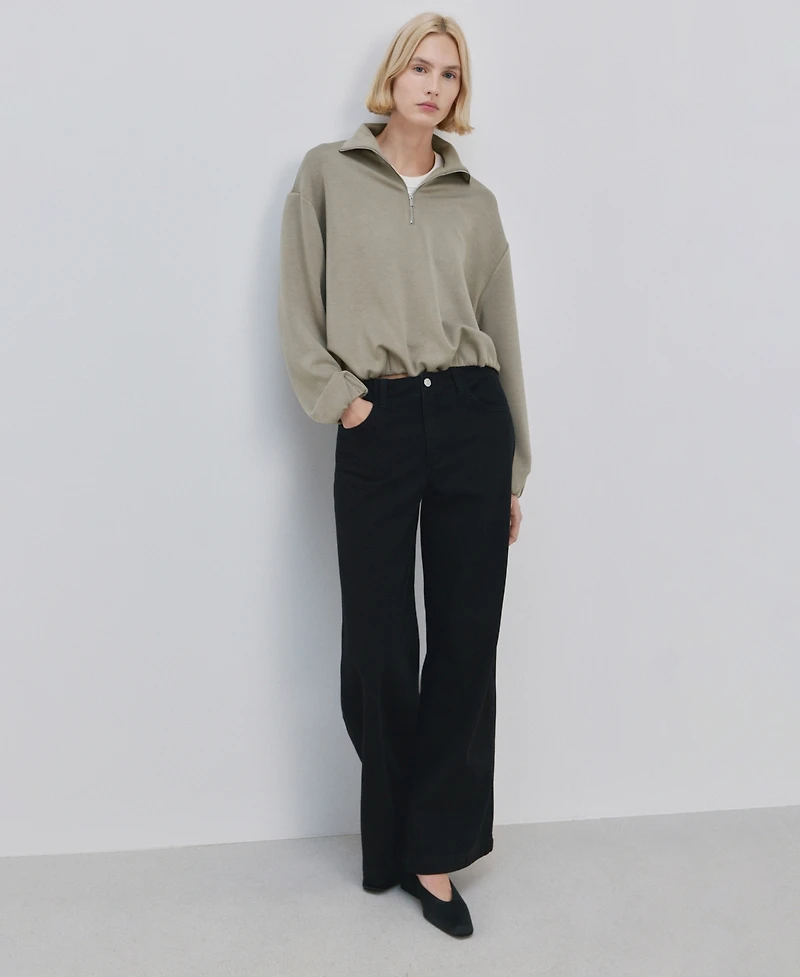 Mango Women's High Neck Balloon Sweatshirt