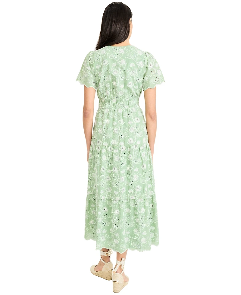 Maggy London Women's V-Neck Midi Dress