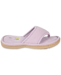 Isotoner Signature Women's Embroidered Seersucker Flip Flop Slippers