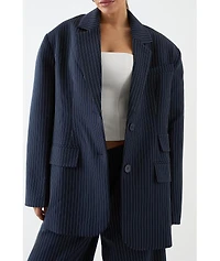 MissPap Women's Premium Pinstripe Oversized Blazer