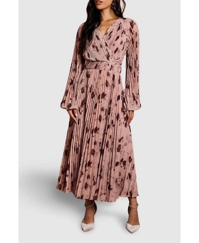 Coast Women's Long Sleeve Chiffon Wrap Midi Dress