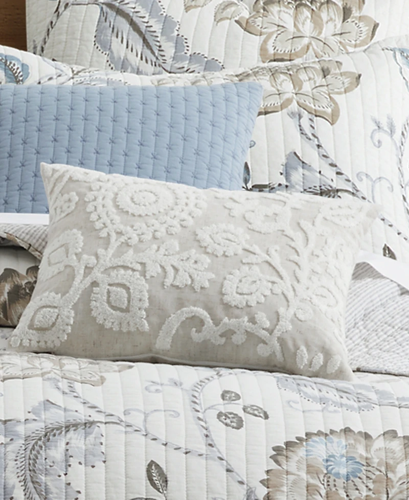 Levtex Home Maileen Crewel Stitch Decorative Pillow, 14" x 18"