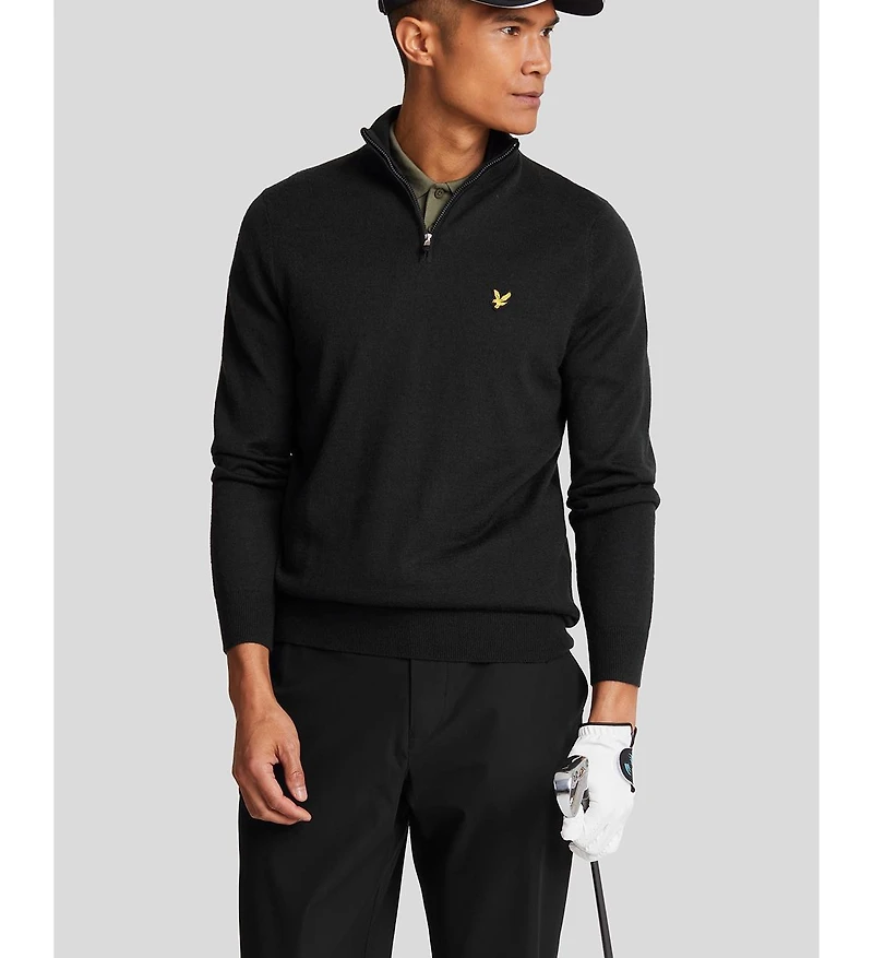 Lyle & Scott Men's Golf Quarter Zip Merino Sweater