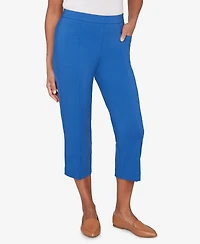 Alfred Dunner Women's The Royal Treatment Relaxed Flat Front Patch Pocket Capri