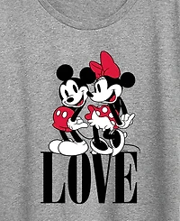 Hybrid Apparel Women's Mickey Minnie Love Short Sleeve Graphic T-Shirt