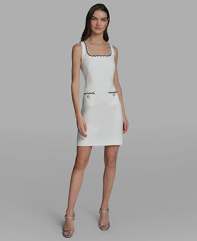 Karl Lagerfeld Paris Women's Scoop Neck Shift Dress