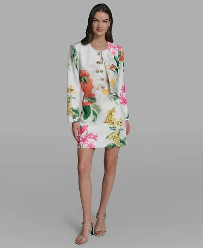 Karl Lagerfeld Paris Women's Spring Tweed Bolero Jacket