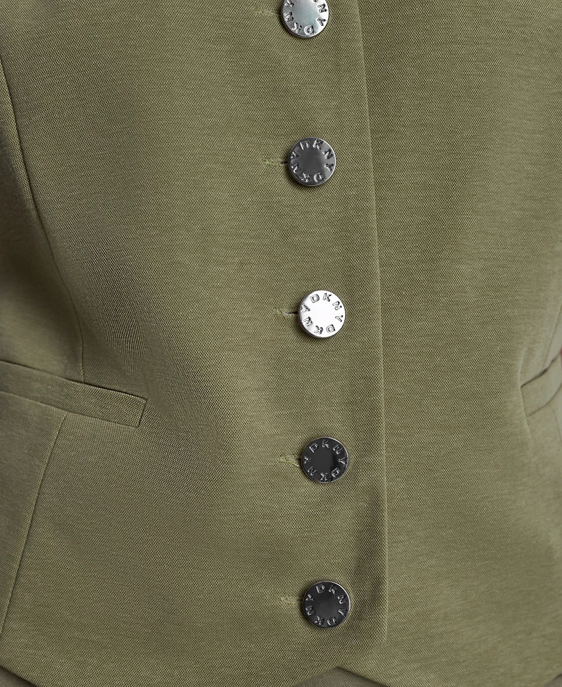 Dkny Women's Sleeveless V-Neck Arid Pique Vest