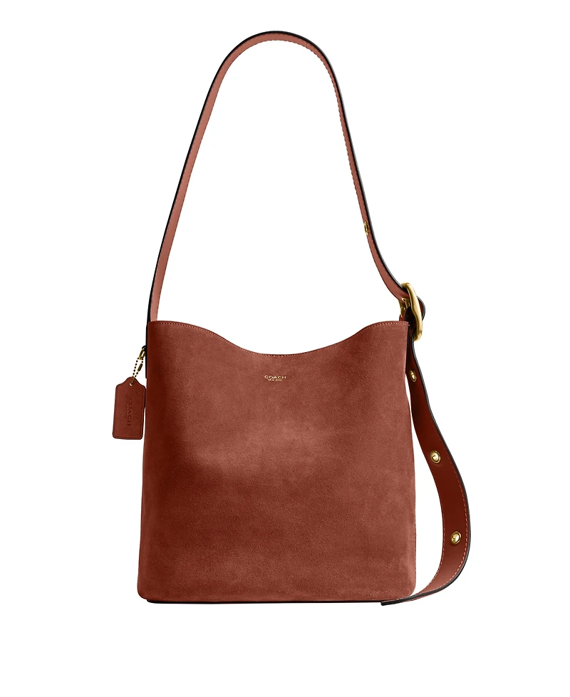 Coach Bleecker Medium Suede Bucket Bag