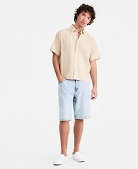 Sun Stone Mens Nolan Plaid Shirt Montauk Denim Shorts Macys Exclusive