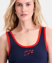 On 34th Women's Embroidered Double-Scoop Rib Tanks, Macy's Exclusive