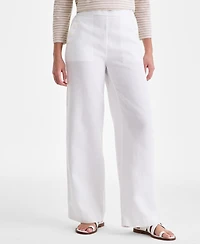 Charter Club Women's 100% Linen Wide-Leg Sailor Pants, Macy's Exclusive