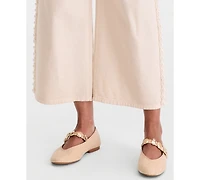 On 34th Women's High-Rise Cropped Faux-Pearl-Trim Jeans, Macy's Exclusive