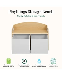 evolur Playthings Storage Bench - Kids' with Top Seat & Hidden
