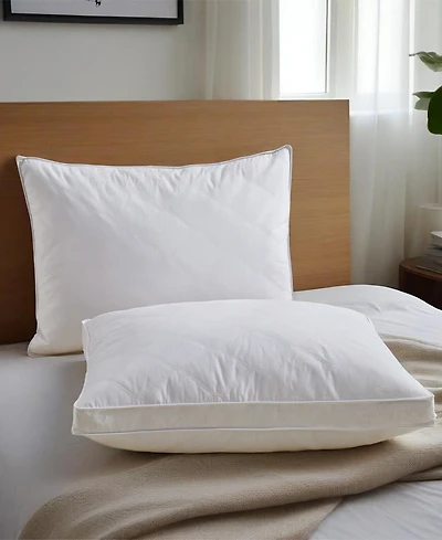 Unikome Medium Density Goose Feather Gusset 2-Pack Pillows, King