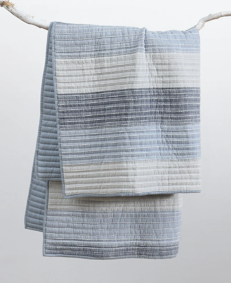 Levtex Home Sand Stripes Textured Quilted Throw, 50" x 60"