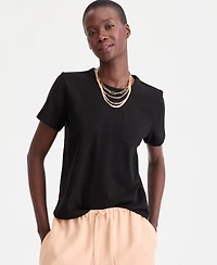 On 34th Women's 100% Cotton Pocket T-Shirt, Macy's Exclusive