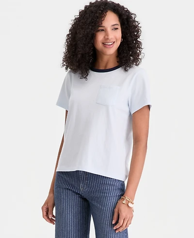 On 34th Women's 100% Cotton Pocket T-Shirt, Macy's Exclusive