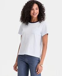 On 34th Women's 100% Cotton Pocket T-Shirt, Macy's Exclusive