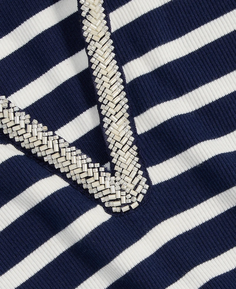 On 34th Women's Embellished Rib Polo Top, Macy's Exclusive
