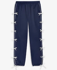 On 34th Women's High-Rise Bow-Trim Nylon Pull-On Pants, Macy's Exclusive