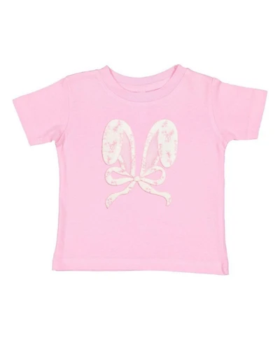 Sweet Wink Toddler Girls Lace Bunny Bow Patch Easter Short Sleeve T-Shirt