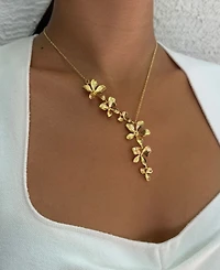 Adornia Gold Petals Drop Necklace