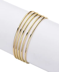 Adornia Gold 5-Piece Tube Bangle Bracelet Set