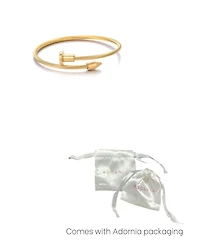 Adornia Tarnish Resistant Gold Nail Head Wrap Cuff Bracelet