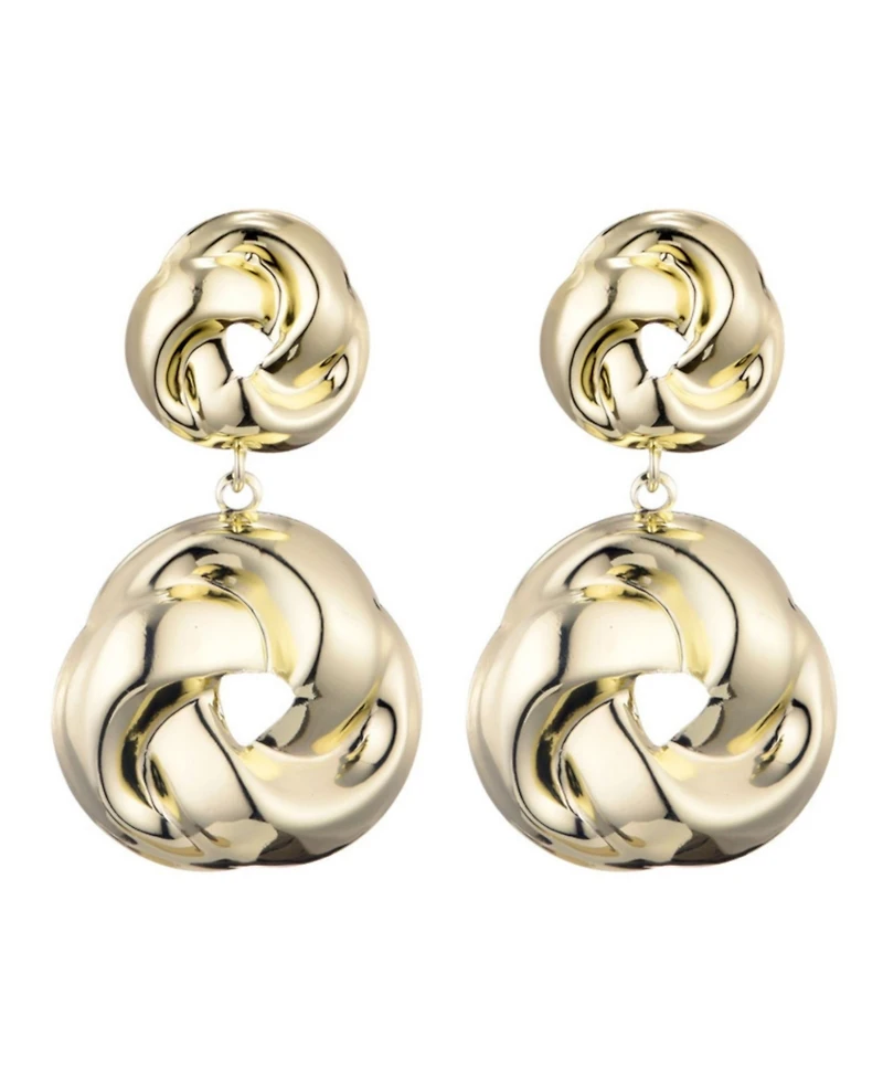 Adornia Gold Double Knot Drop Earrings
