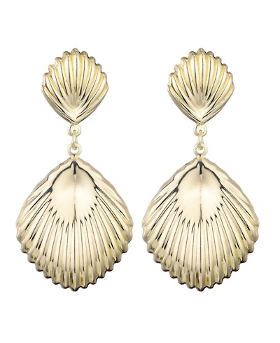 Adornia Gold Deco Inspired Drop Earrings