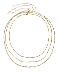 Adornia Gold 3-Chain Necklace Set