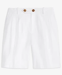 On 34th Women's High-Rise Linen-Blend Bermuda Shorts, Macy's Exclusive