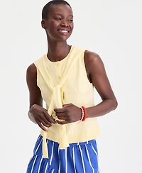 On 34th Women's Tie-Neck Sleeveless Sweater, Macy's Exclusive
