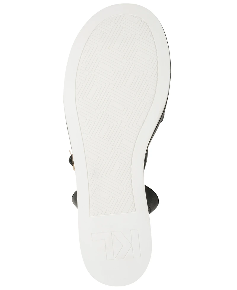 Karl Lagerfeld Paris Women's Clemons Ankle Strap Wedge Sandals