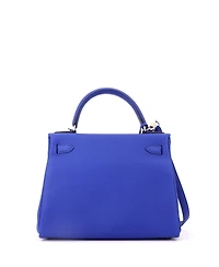 Pre-Owned HERMES Kelly 28 Handbag Blue Togo with Palladium Hardware