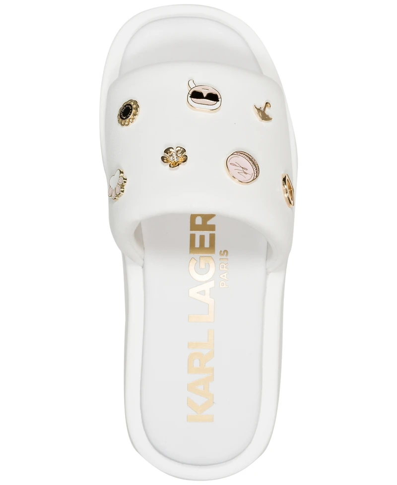 Karl Lagerfeld Paris Women's Opal Macaron Platform Sandals