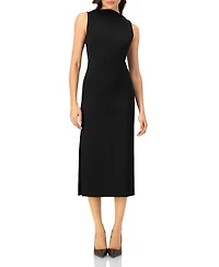 Ivonne women's Sleeveless Midi Dress with Side Slit