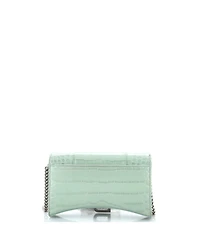 Pre-Owned Balenciaga Hourglass Chain Wallet Embossed Leather