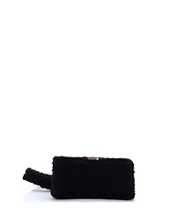 Pre-Owned Balenciaga Small Fluffy Hourglass Top Handle Bag Faux Fur